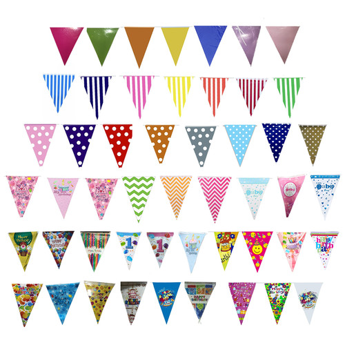 8ft triangle bunting - 8ft,