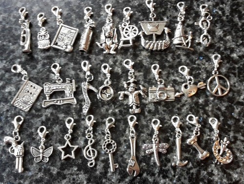 Clip charms for bracelets - charms,