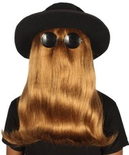 Hairy Cousin ITT Men's Shoulder Length Straight Wig, Brown Cosplay Halloween Wig
