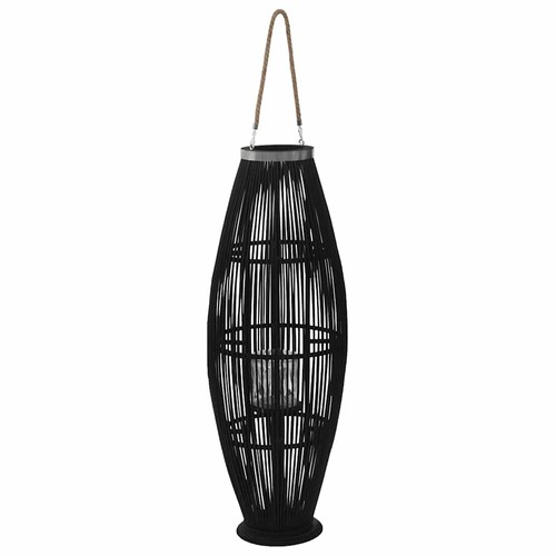 Candle holder black bamboo - holder,