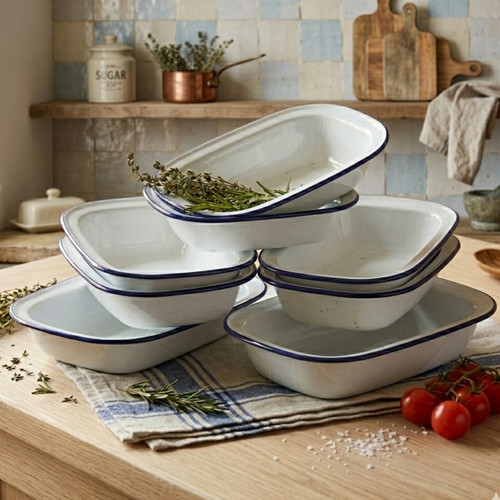 White blue enamel falcon - white, &