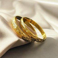 22K 22ct Carat Lady’s Gold Filled Bangle Bracelet Small Wrist Size 2.6 Ref:-518