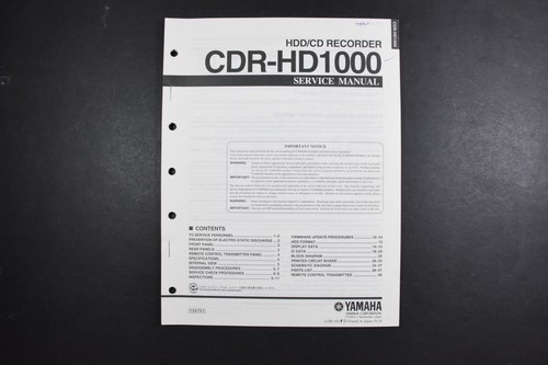 Yamaha cdr hd1000 hdd - yamaha, hdd/cd