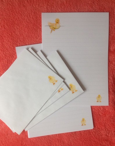 Duckling lined writing - duckling, paper