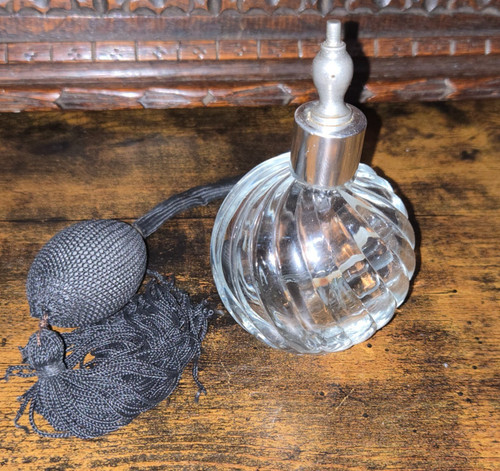 Vintage glass perfume - vintage,