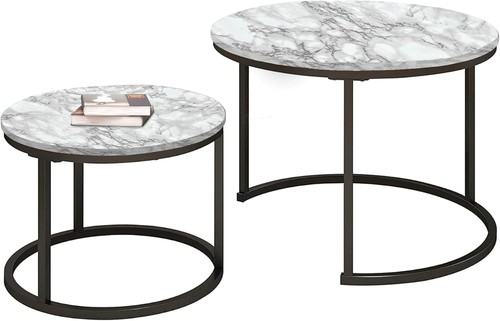 Round nesting coffee table - coffee,