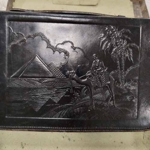 Egyptian antique leather - antique, bag