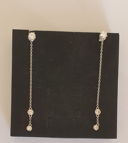 Sterling silver cubic zirconia - silver,