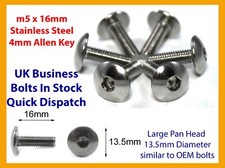 6x m5 x 16mm Fairing Bolts Screw for Suzuki Big Pan Head Allen Key Hex Stainless