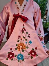 Korean = Hand Embroidered Traditional Hanbok Costume + accessories-see  photos