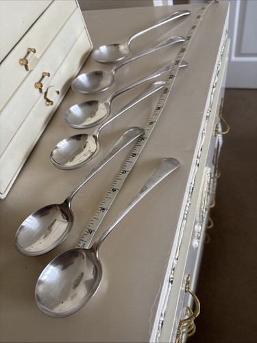 Vintage epns soup spoons - 6,