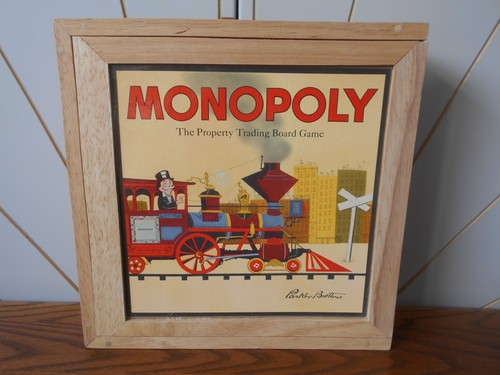 Wooden box monopoly - box, board
