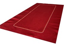 RED TEXAS HOLD EM / POKER FELT BAIZE LAYOUT 95 by 60cm approx
