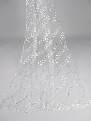 Women off white chunni stole - chunni,