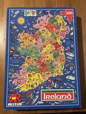 Picture Map Puzzle Of Ireland 500 Piece JR Puzzles Rare