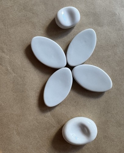 Set white ceramic - set, 6
