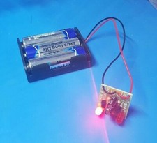 PCB Flasher Red LED Battery