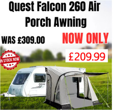 Quest Falcon 260 AIR inflatable caravan porch awning A3501A GREY