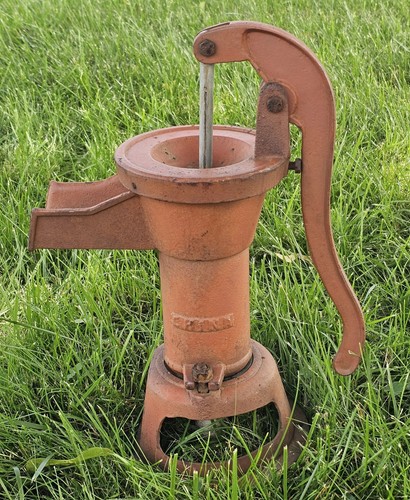 Vintage cast iron hand water - iron,