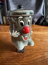 FAB VINTAGE 1980s DUSTY BIN 3-2-1 RETRO TV SHOW CERAMIC MONEY BOX