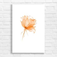 Ethereal Blossom Floral for Serene Spaces Orange Canvas Print Large Picture