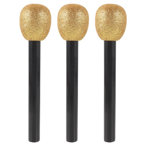3pcs glitter microphone toys - microphone,
