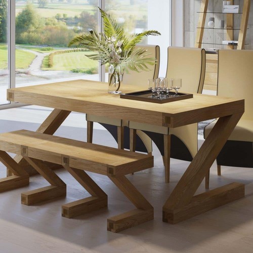 Solid oak large dining - dining, table