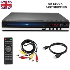 Multi Region DVD Player UK, with Remote Control, USB Port, HDMI/AV Cables