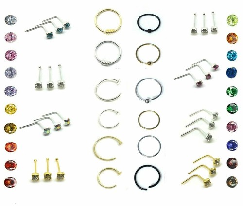 Sterling silver nose ring hoop - ring,