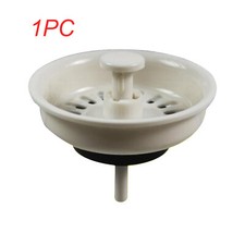 Kitchen Sink Basket Drain Strainer Waste Plug White Plug 78.5mm Diameter Parts