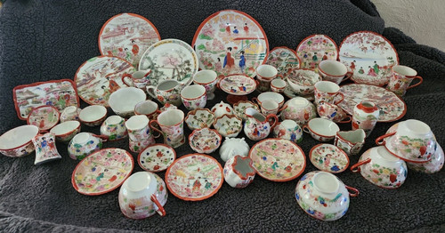 Japanese porcelain geisha - japanese,