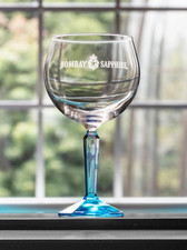 Bombay Sapphire Balloon Glass With Sapphire shaped Base