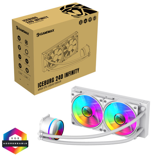 Gamemax iceburg 240mm white - iceburg,