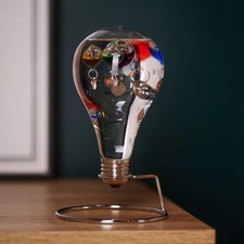 12.5cm Light Bulb Galileo Thermometer | Colourful Glass Temperature Bauble