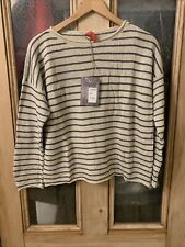 Ewa I Walla SS20 Knitted Jumper Blue Striped 44726 BRAND NEW please Read