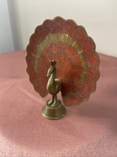Vintage brass peacock - vintage,