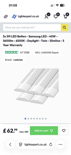 5ft led batten samsung - batten,