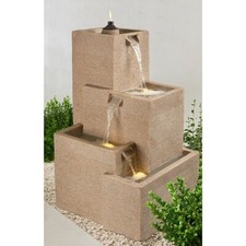 Water  Serenity Garden 3 Tier Cascading Water Feature LED Indoor Outdoor Decor