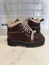 Dr. Martens Zuma Hiker Brown Leather Suede Platform Boots Women’s Size 8