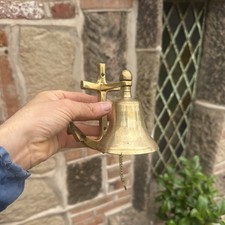 SmallVintage Brass Bell Canal Boat Ship School Shop  Anchor Lightweight