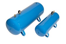 Horizontal Air Receivers / Tanks / Vessels 11 bar 10 - 500 litres Blue Paint