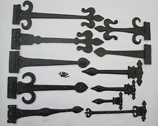IN 7 DESIGNS- 1 pair Black Antique old English country door gate tee t hinges