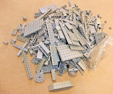 LEGO 500G  Light Grey TECHNIC  Bricks Plates   Arches Round Pieces Tiles Slopes