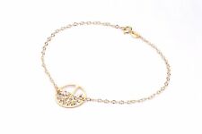 9ct Yellow and White Gold Tree of Life Charm Bracelet 19cm Long by Citerna