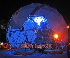PHOTO  GEODESIC DOME A GEODESIC DOME HERE ENCLOSING A BUNGEE RIDE AT THE EDINBUR