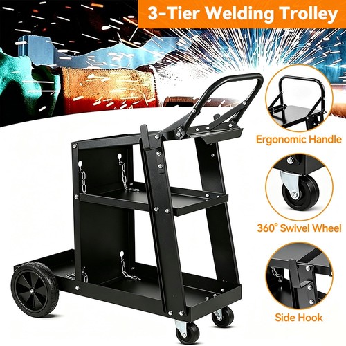 Tier trolley welding cart - 3-tier,