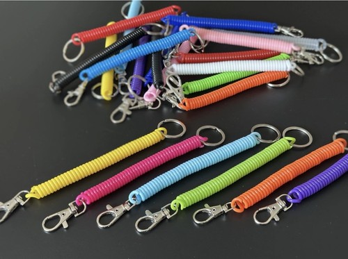 Spring keyrings plastic - spring,