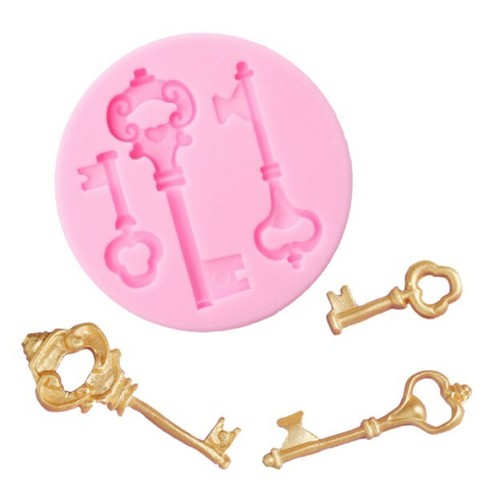 Vintage key cup cake - cake, topper