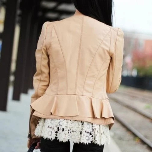 Zara peplum frill leather - zara,