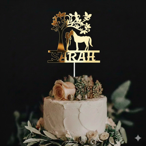 Horse cake topper birthday - horse,